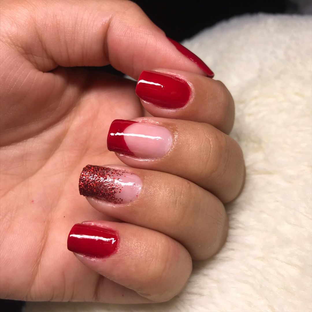 francesinha vermelha com glitter