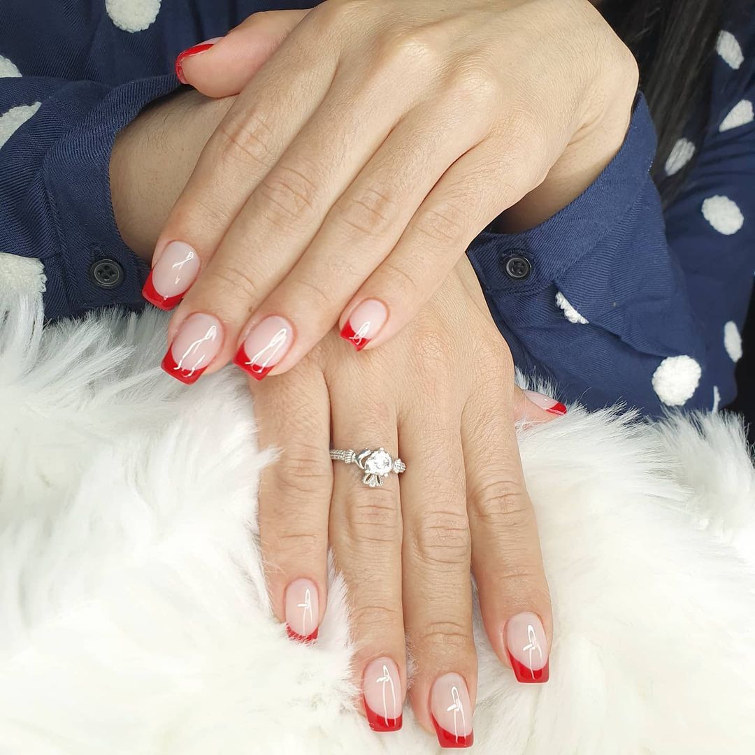 francesinha vermelha quadrada