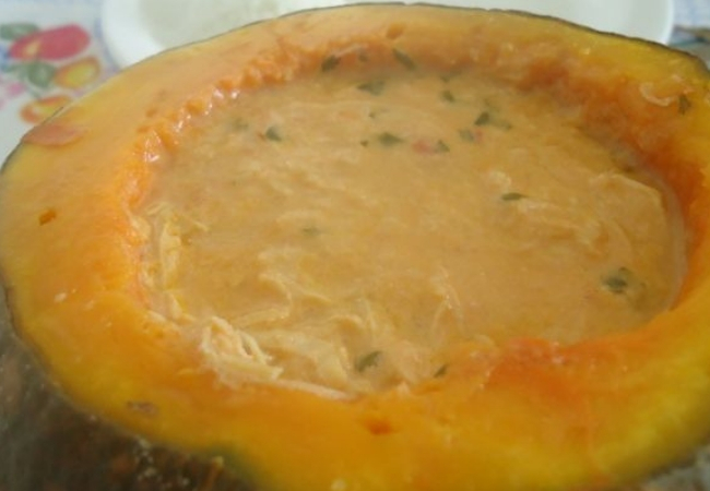 receita fricasse de frango moranga