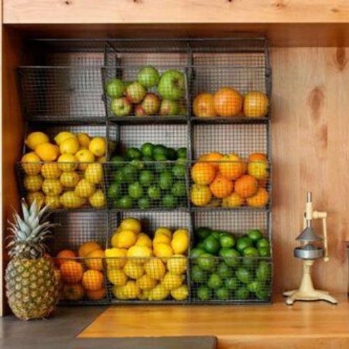 modelo de fruteira de parede para decoração de apartamento alugado