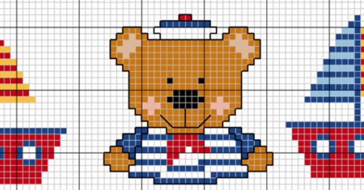 Graficos De Ponto Cruz Para Bebe Ursinho Ponto Cruz Andreia