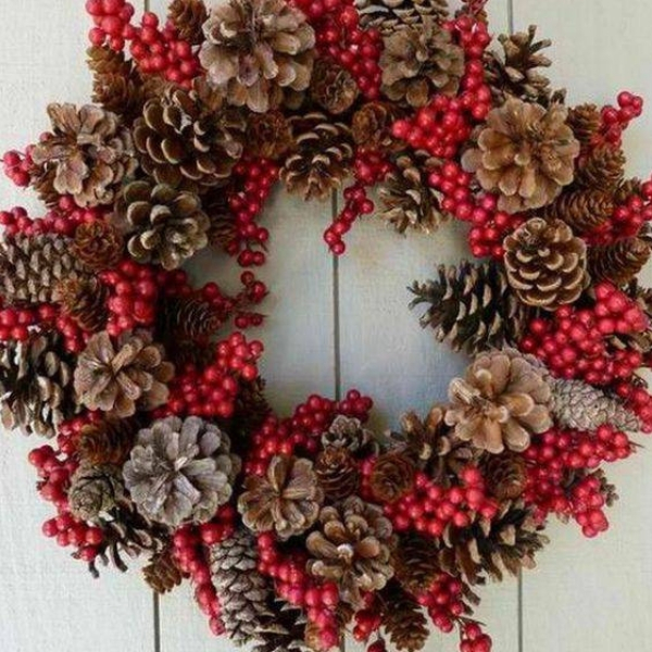 modelos guirlandas de natal pinhas