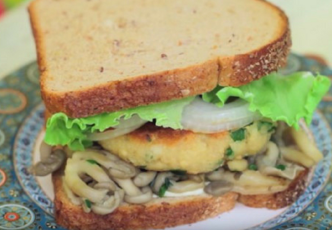 receita de hambúrgueres veganos de tofu