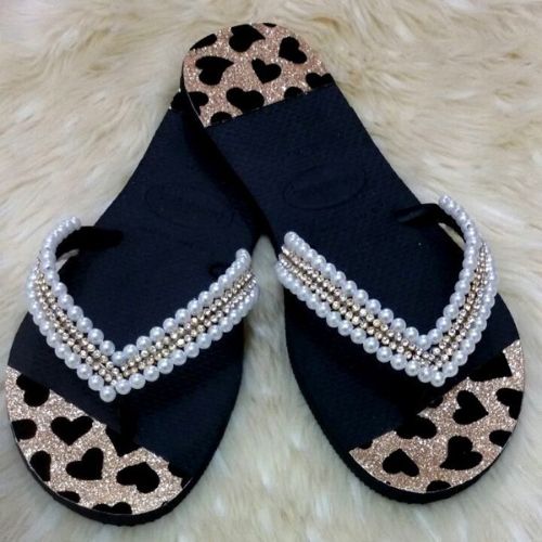 modelo de havaianas customizadas tecido