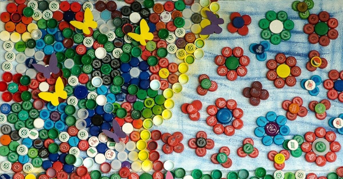 artesanato com tampinhas