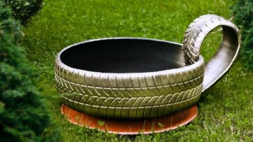 ideias de decoração com pneus