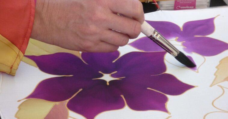 pintura em pano de prato