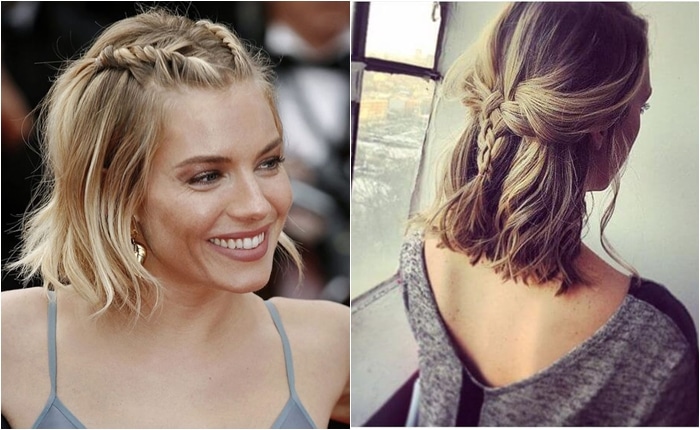 tipos penteados curto trança única