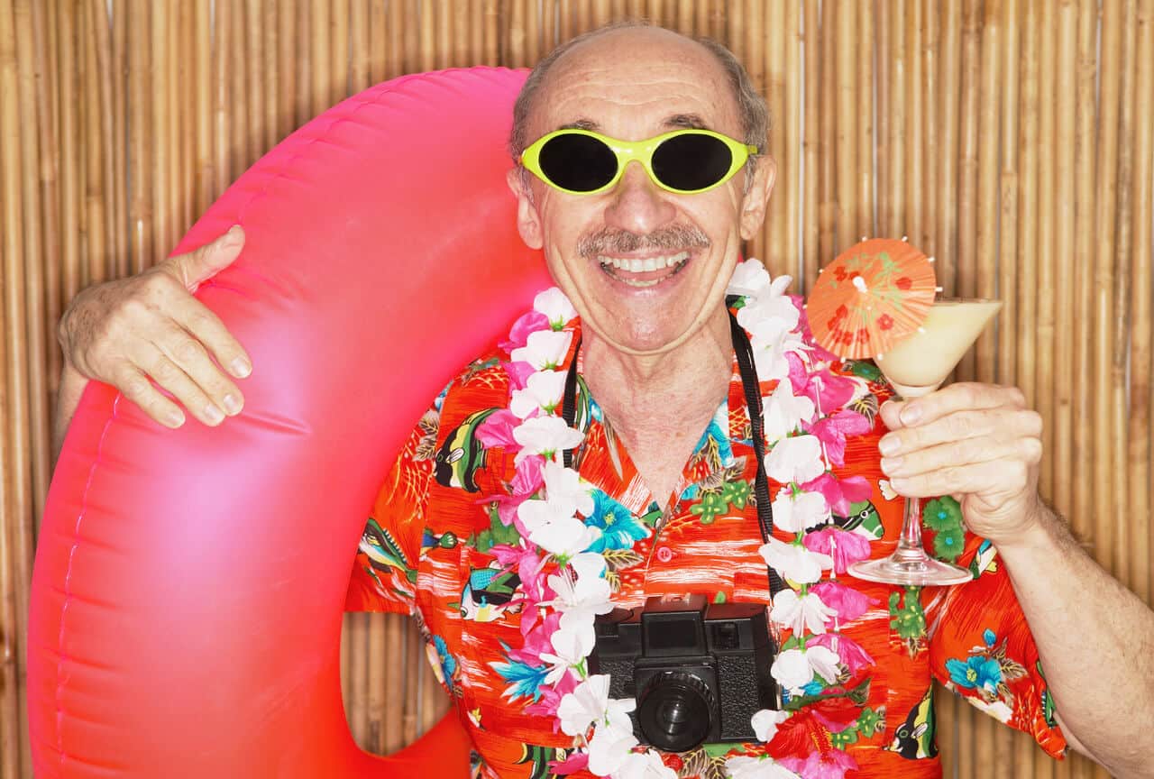 Senior Man Dressed for Vacation