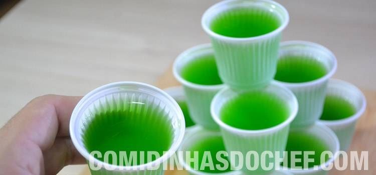 gelatina verde com vodca 