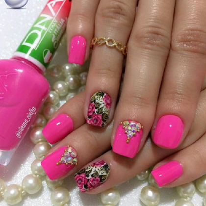 receita de joia de unha cacho brilhantes