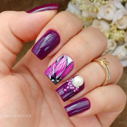 modelo de joia de unha pérola