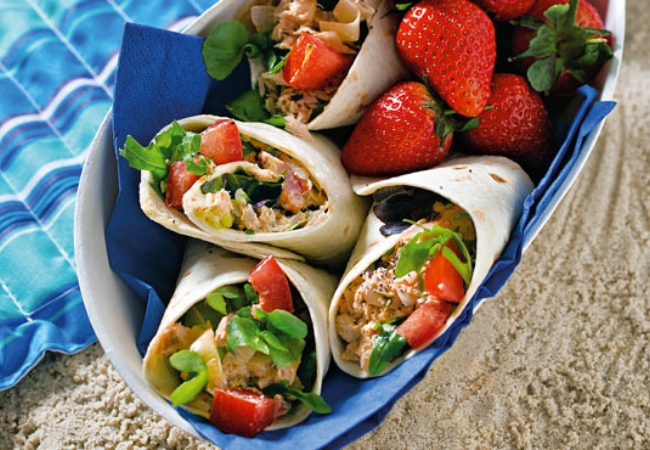 lanches rápidos wrap de atum