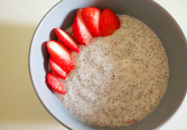 lanches saudáveis iogurte com chia