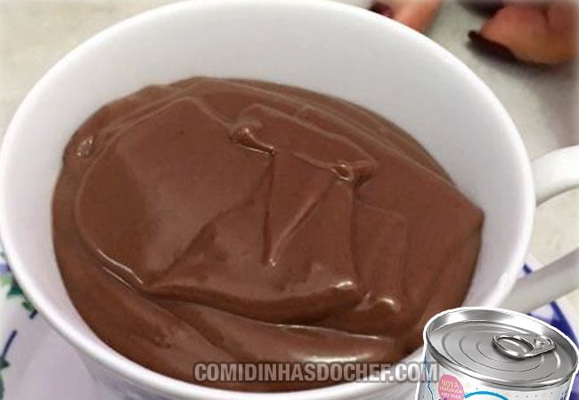 chocolate quente cremoso com leite condensado