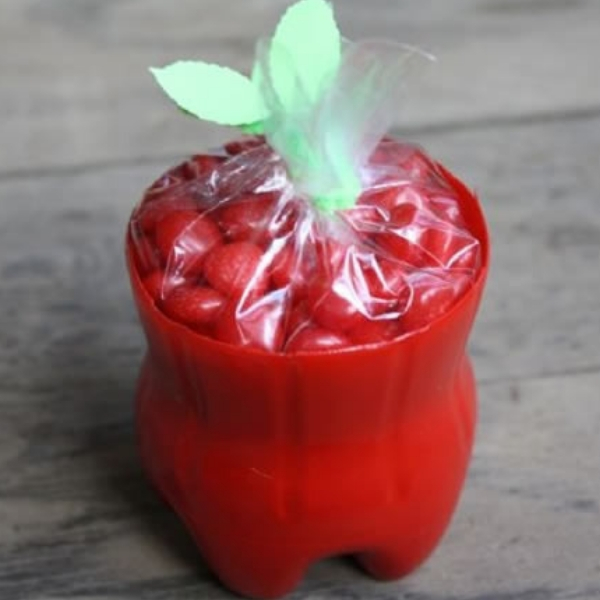 ideia lembrancinhas de natal com garrafa pet vaso