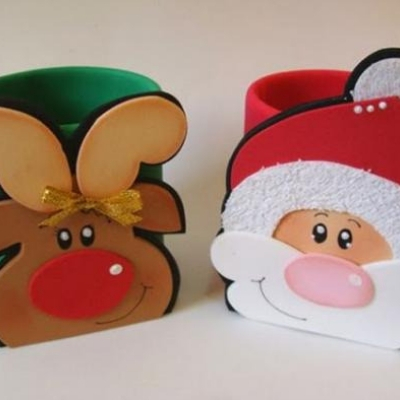 ideia lembrancinhas de natal em eva porta canetas