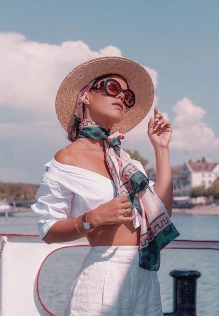 lenço de cabeça e pescoço