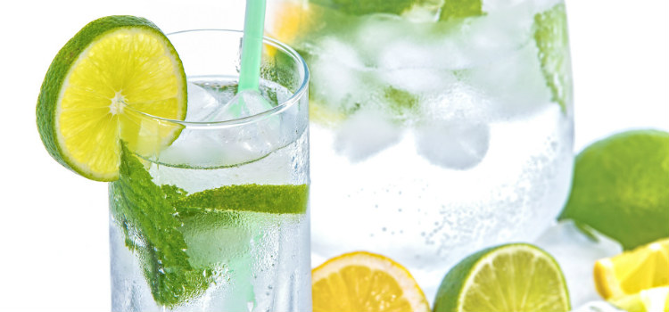 limonada com gengibre e hortelã