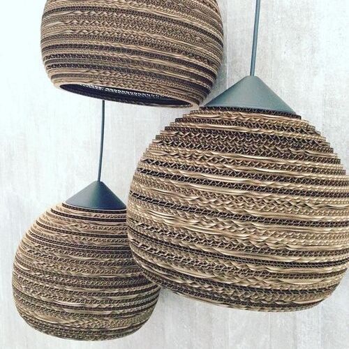 luminaria pendente papelão