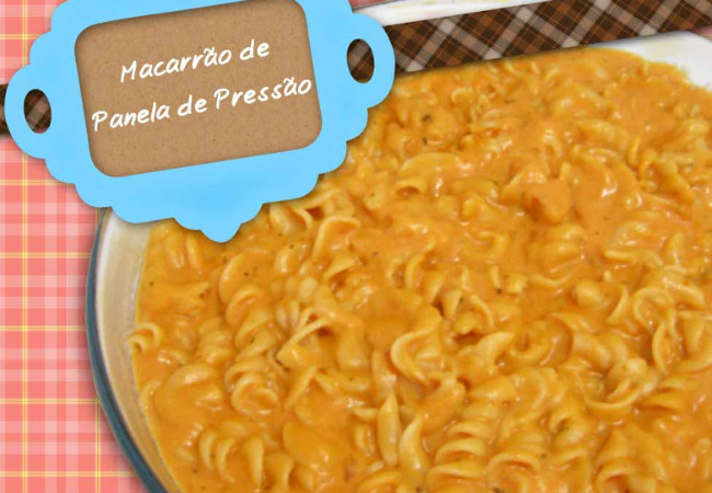macarrao na panela de pressao simples