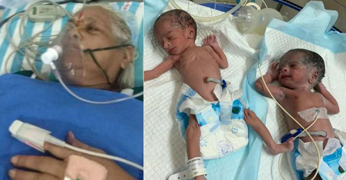Mulher de 74 anos ela dá à luz gêmeas e é a mãe mais velha do mundo