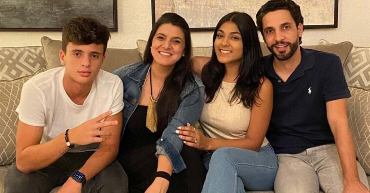 mae gravida faz surpresa para os filhos