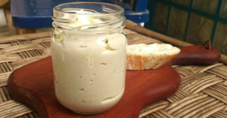 maionese de alho à base de couve-flor