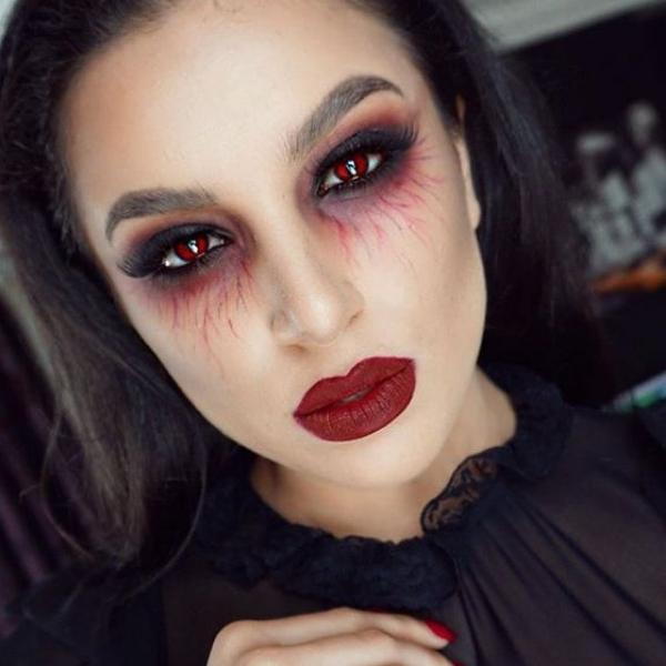 ideia maquiagem de halloween vampiro
