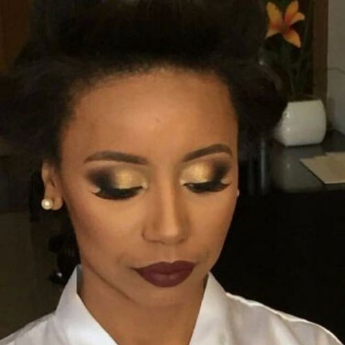 modelo maquiagem para madrinha adulta olhos dourados