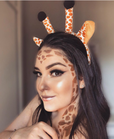 maquiagem para o carnaval girafa