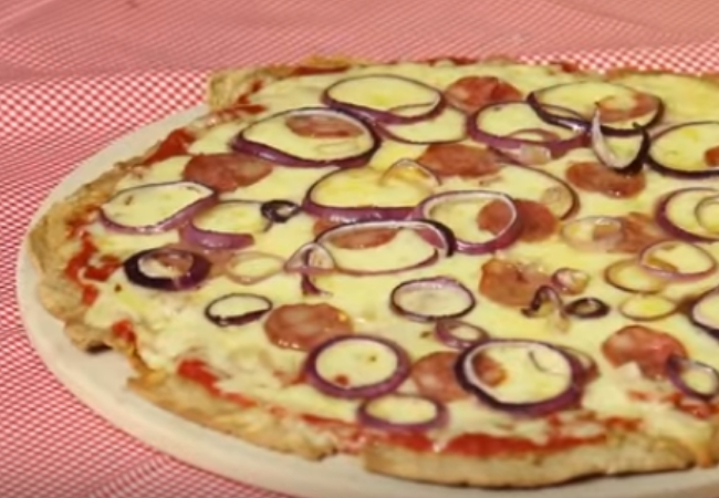 receita massa de pizza iogurte