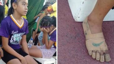 menina vence corrida sem usar tênis