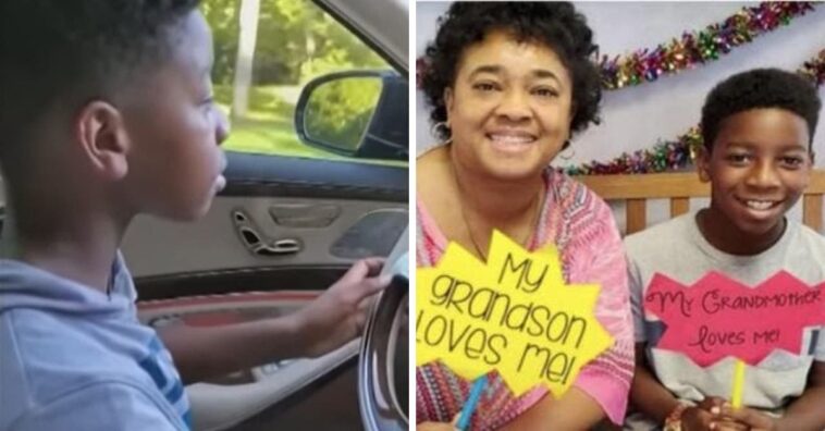 menino dirige para salvar avó