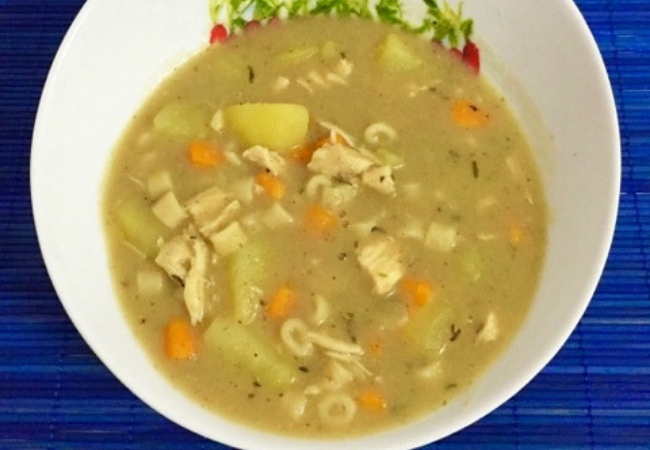 minestrone com feijão-de-corda