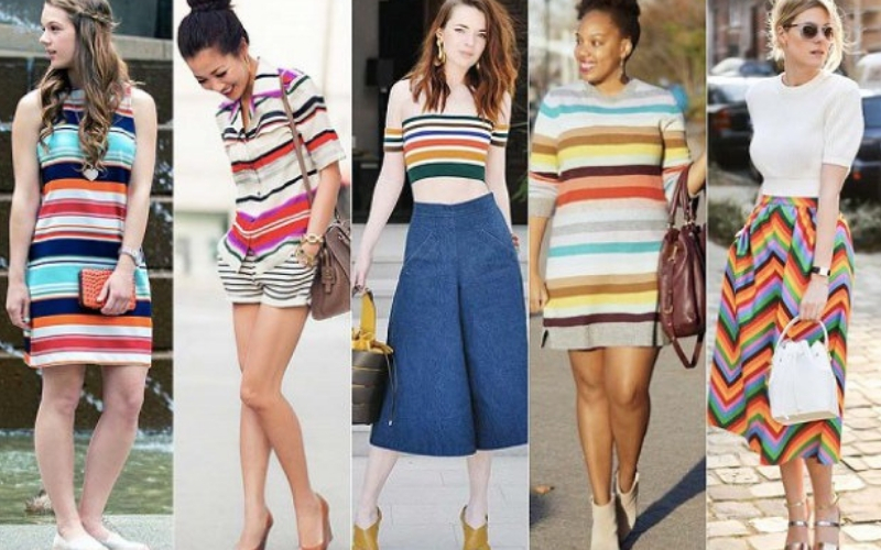 moda verão listras coloridas