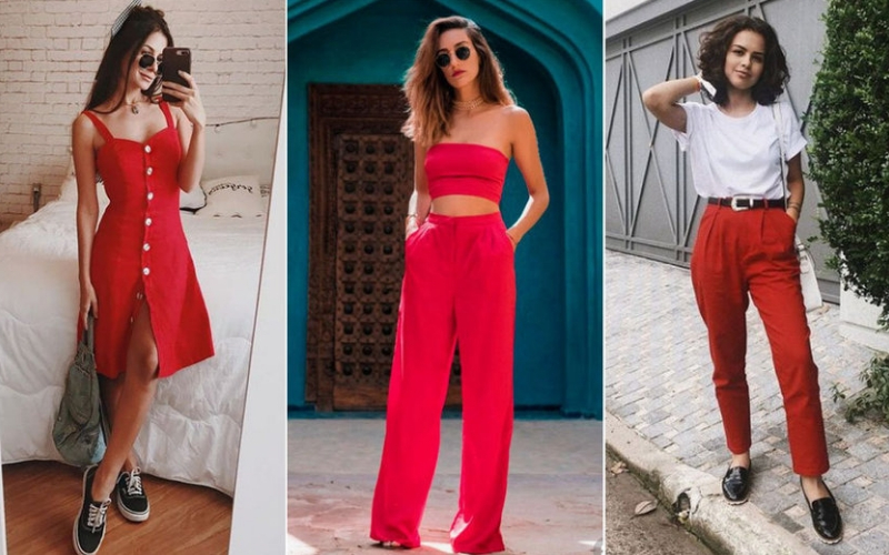 moda verão vermelho