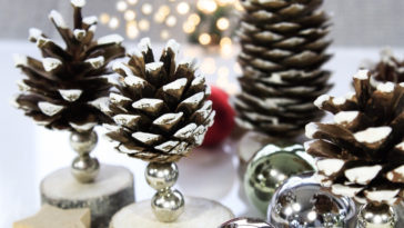 enfeites de natal com pinhas