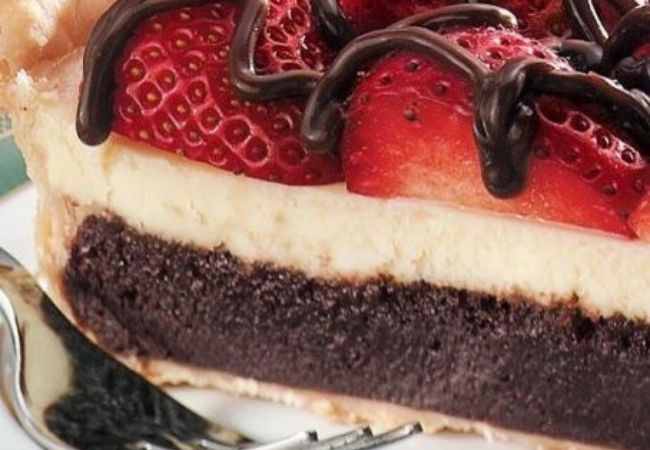 cheesecake de morango com chocolate