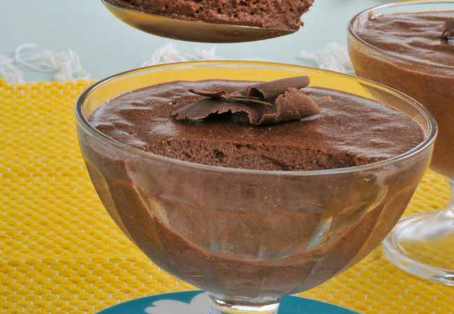 receita de mousse de chocolate com banana verde