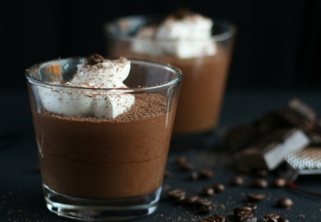 receita de mousse de chocolate com café