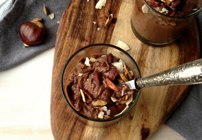 receita de mousse de chocolate com castanha e cardamomo