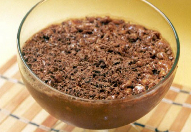 receita de mousse de chocolate com conhaque