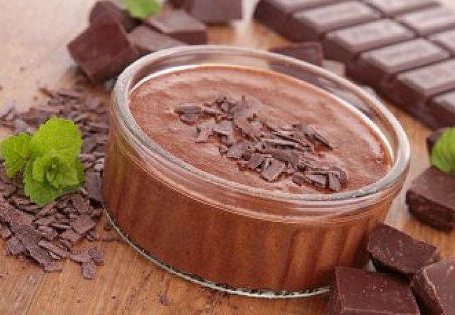 receita de mousse de chocolate com hortelã