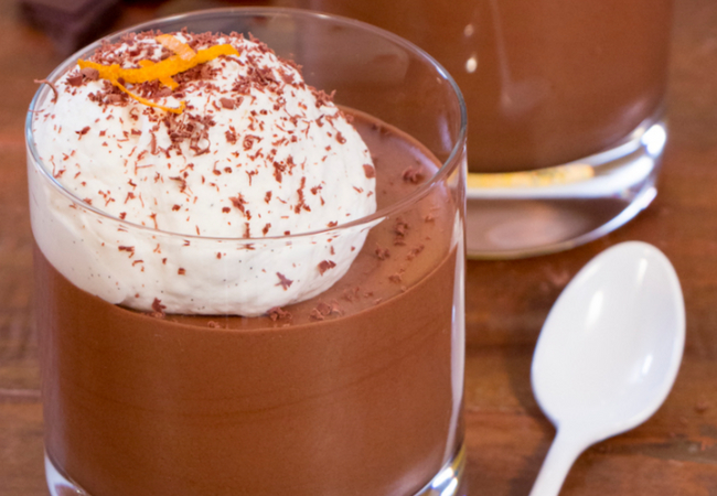 receita de mousse de chocolate e laranja