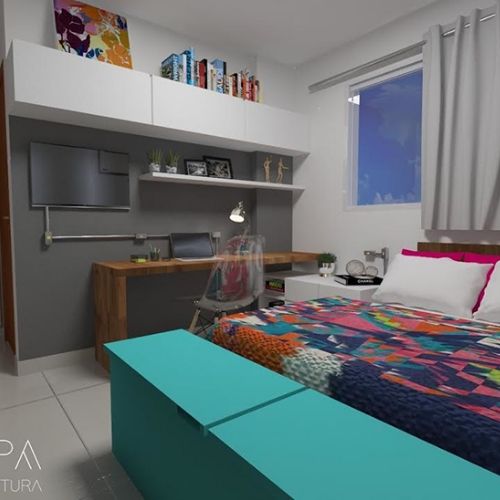 decoração de quarto pequeno usar moveis modulares