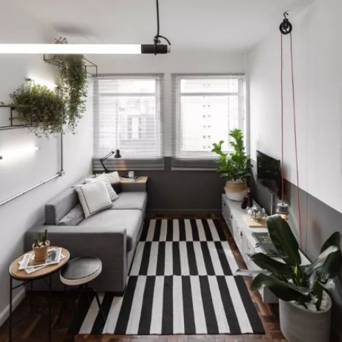 decoração de apartamento alugado com moveis padrão