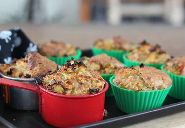 receita de muffin de quinoa