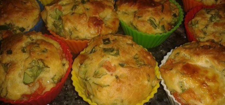 muffin salgado de espinafre