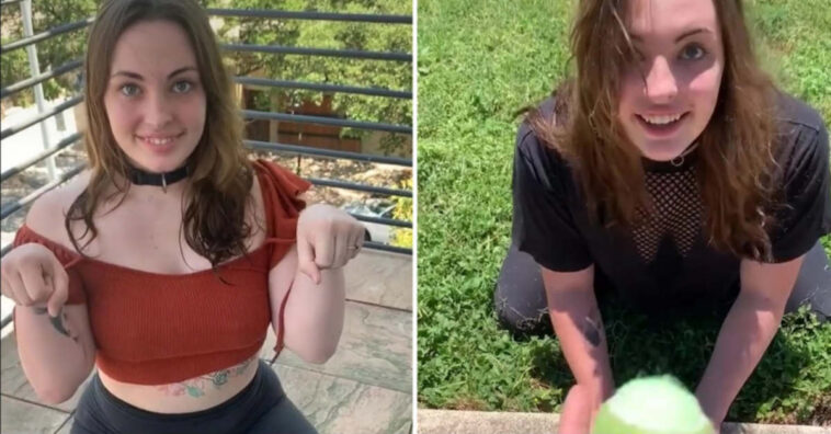 mulher imita cachorro